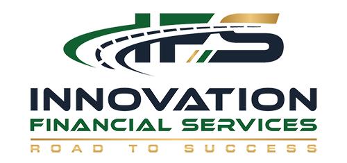 A logo of the innovation financial services company.